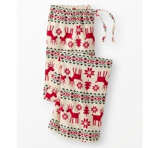 Hanna Andersson Adult Holiday Flannel Pajama Pants Dear Deer Print Unisex Medium